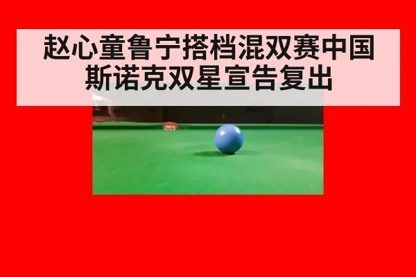 赵心童鲁宁搭档混双赛中国斯诺克双星宣告复出